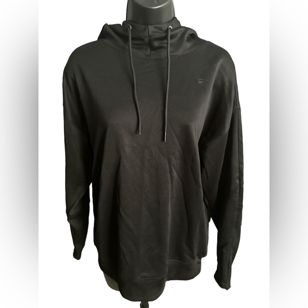 G-STAR Women’s Solid Black Hooded Sweatshirt
